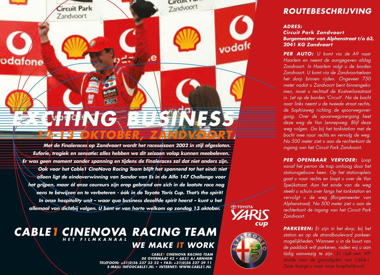 cable1 racing branding
